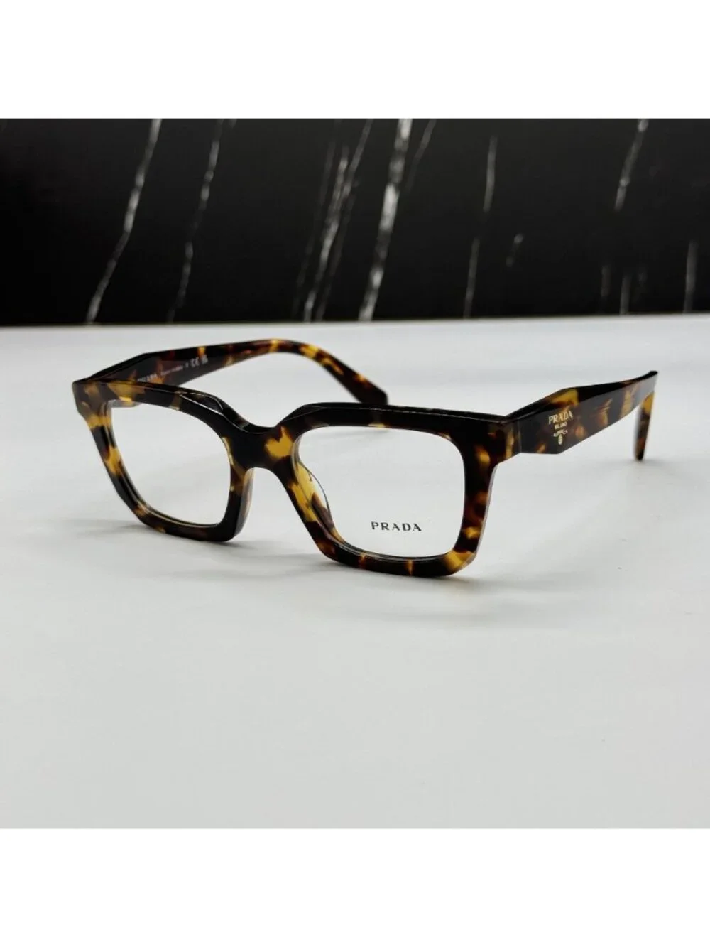 NWT Prada PRC08V 14L1O1 Havana Brown Women Eyeglasses PR C08V